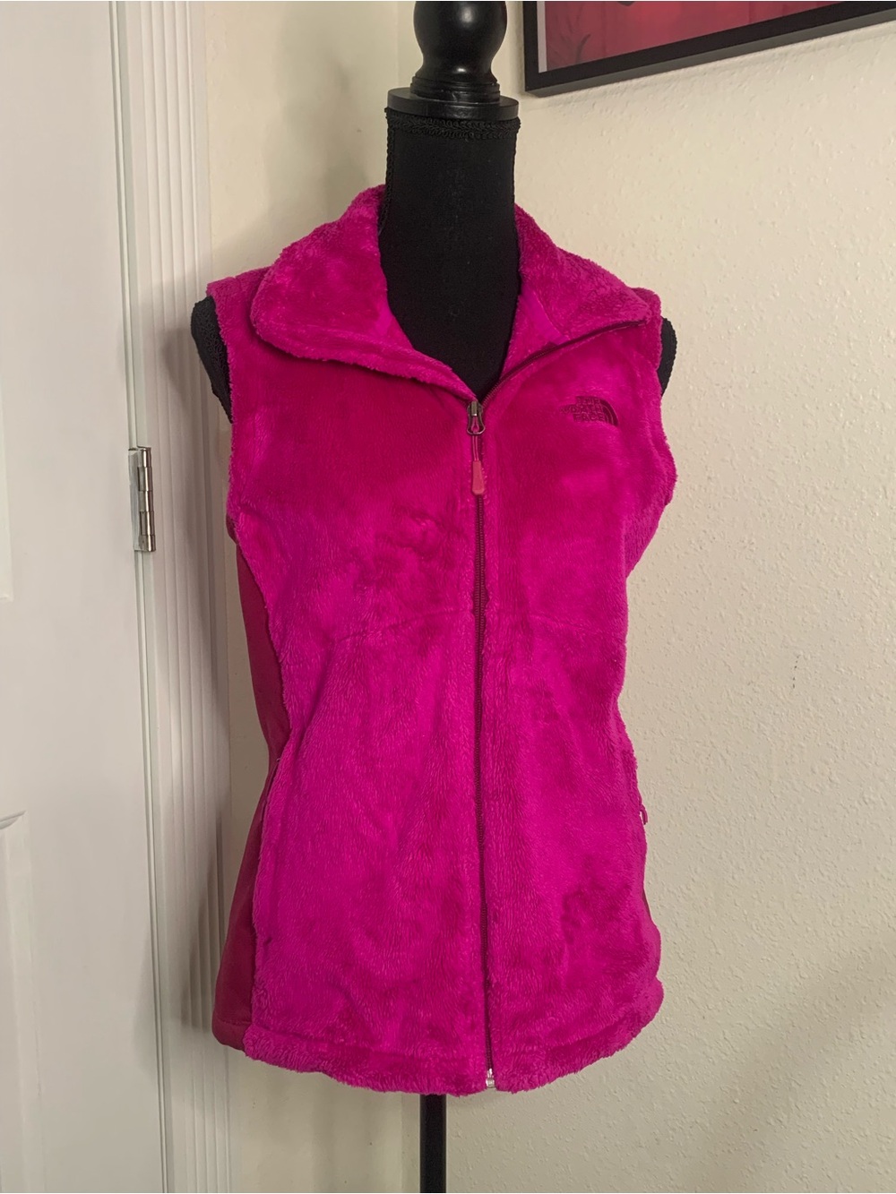 The North Face Women's Plush Fleece Vest in Bright Pink